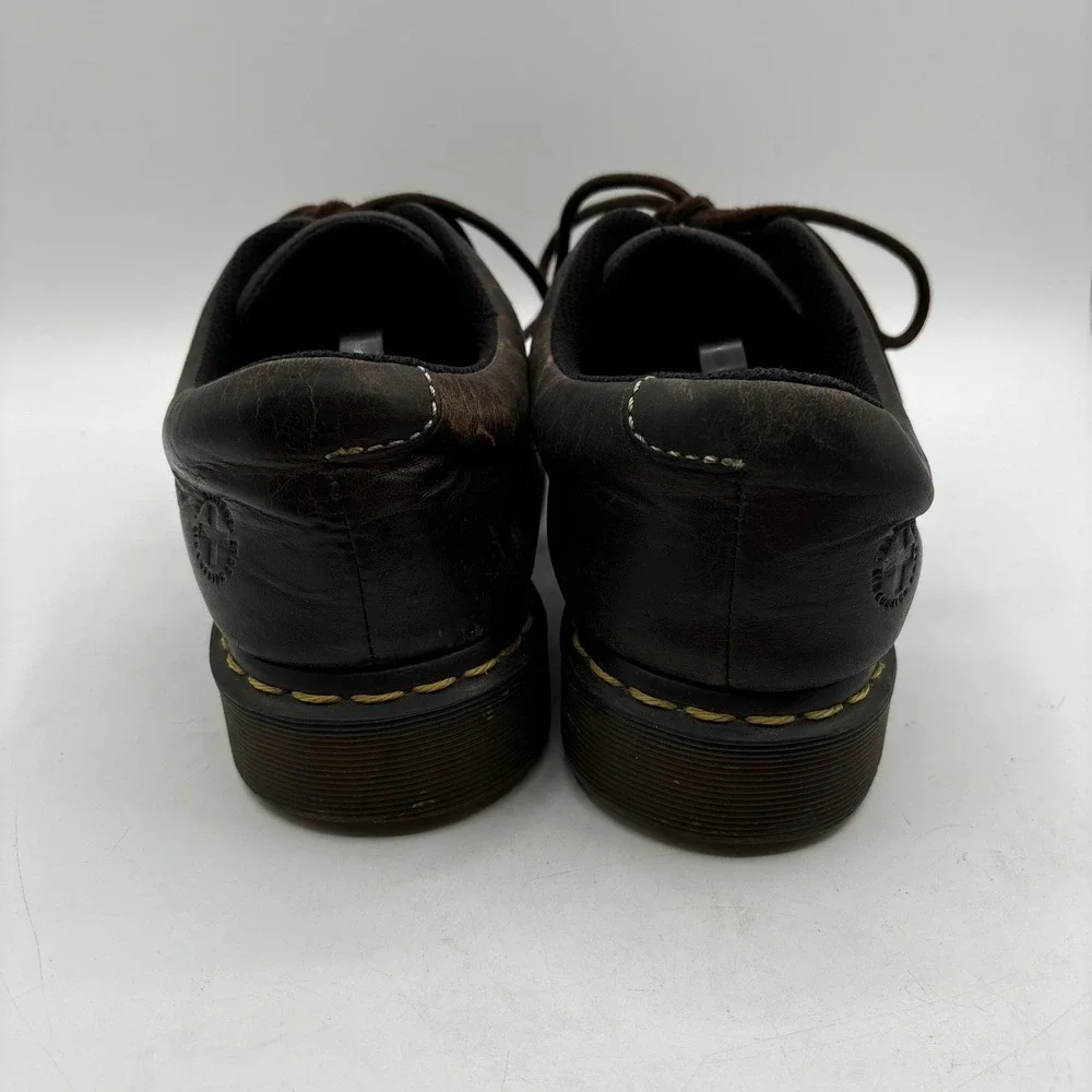 Dr. Martens Boston Shoes Men's Size 7 Brown Leather Derby Oxford Chunky Lace Up